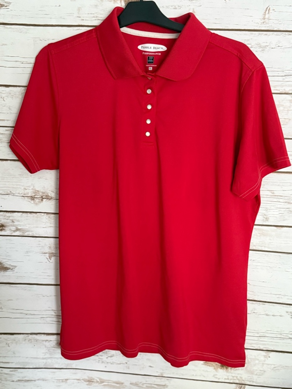 Pebble Beach Women’s Polo Golf Shirts 1 Red 1 Blue Short Sleeve Bundle of Two XL - Picture 5 of 14